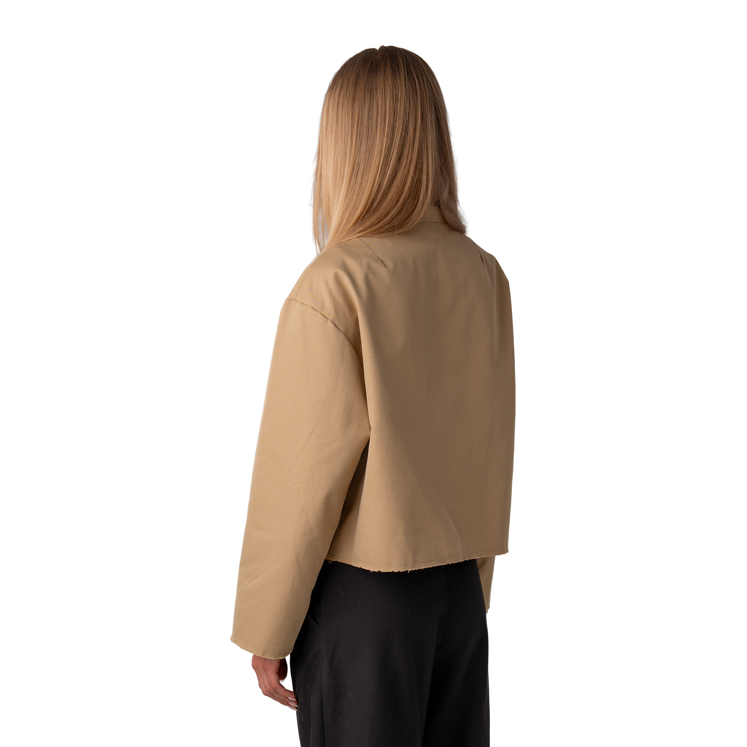 The Raw Cropped Trench Jacket