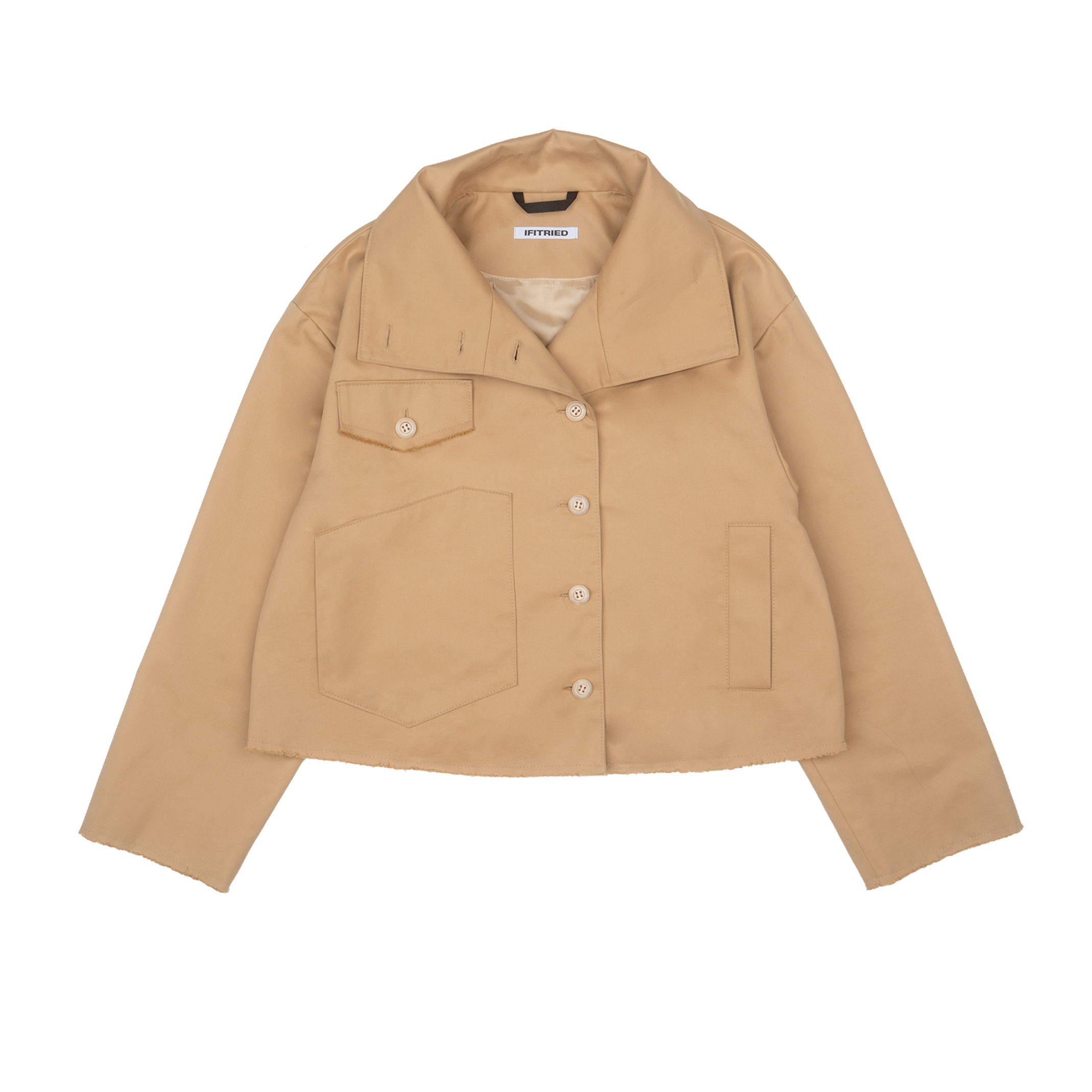 The Raw Cropped Trench Jacket