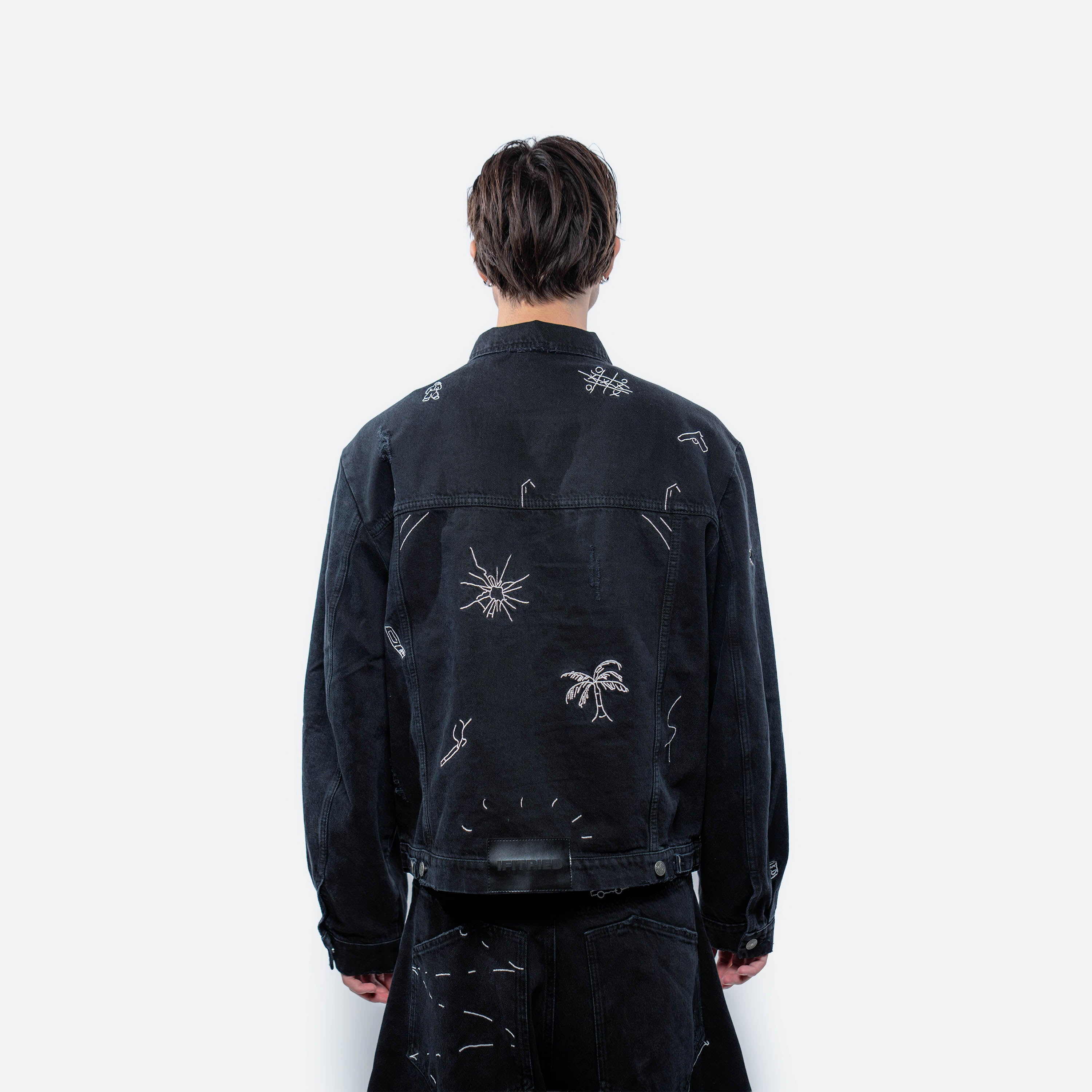 The Embroidered Square Denim Jacket