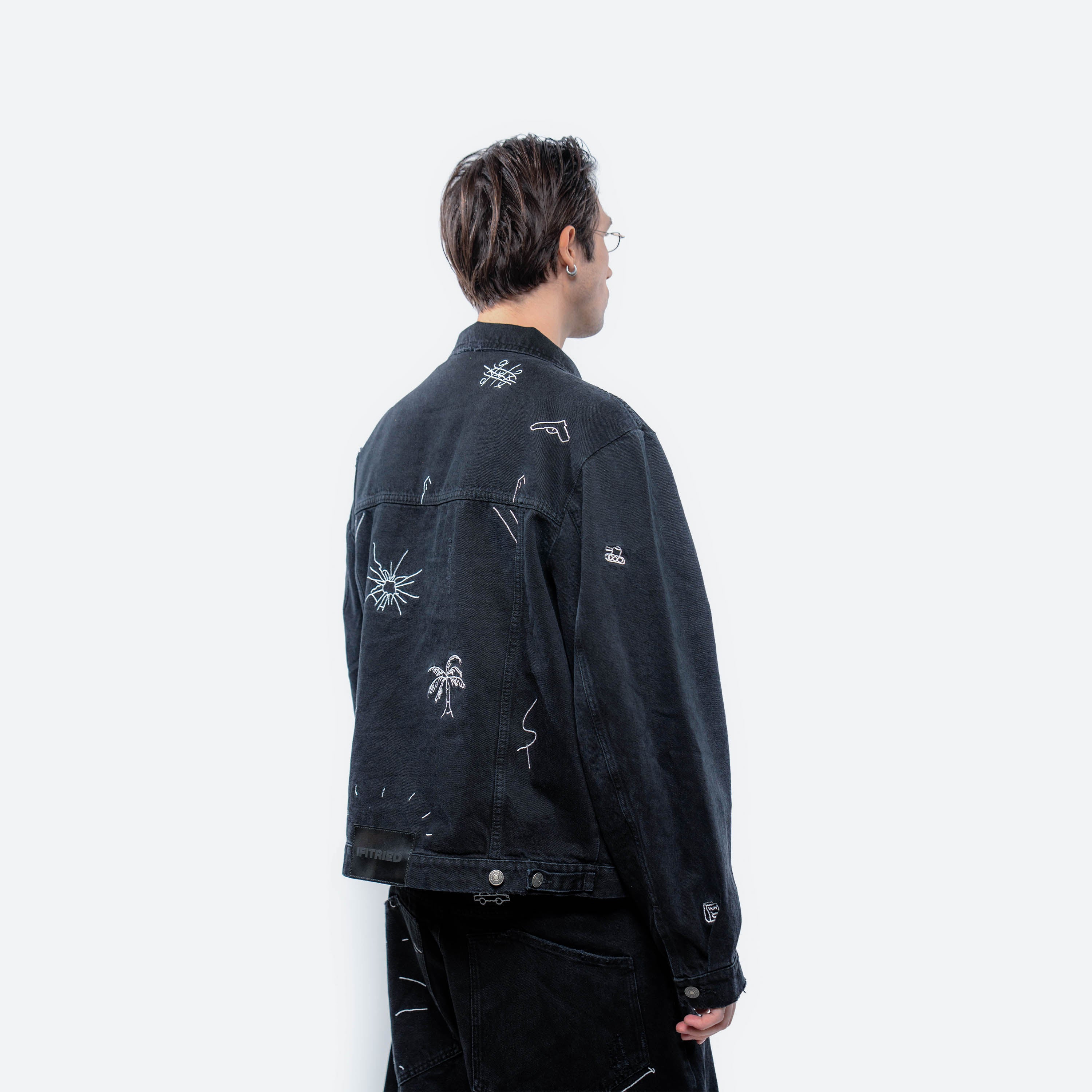 The Embroidered Square Denim Jacket