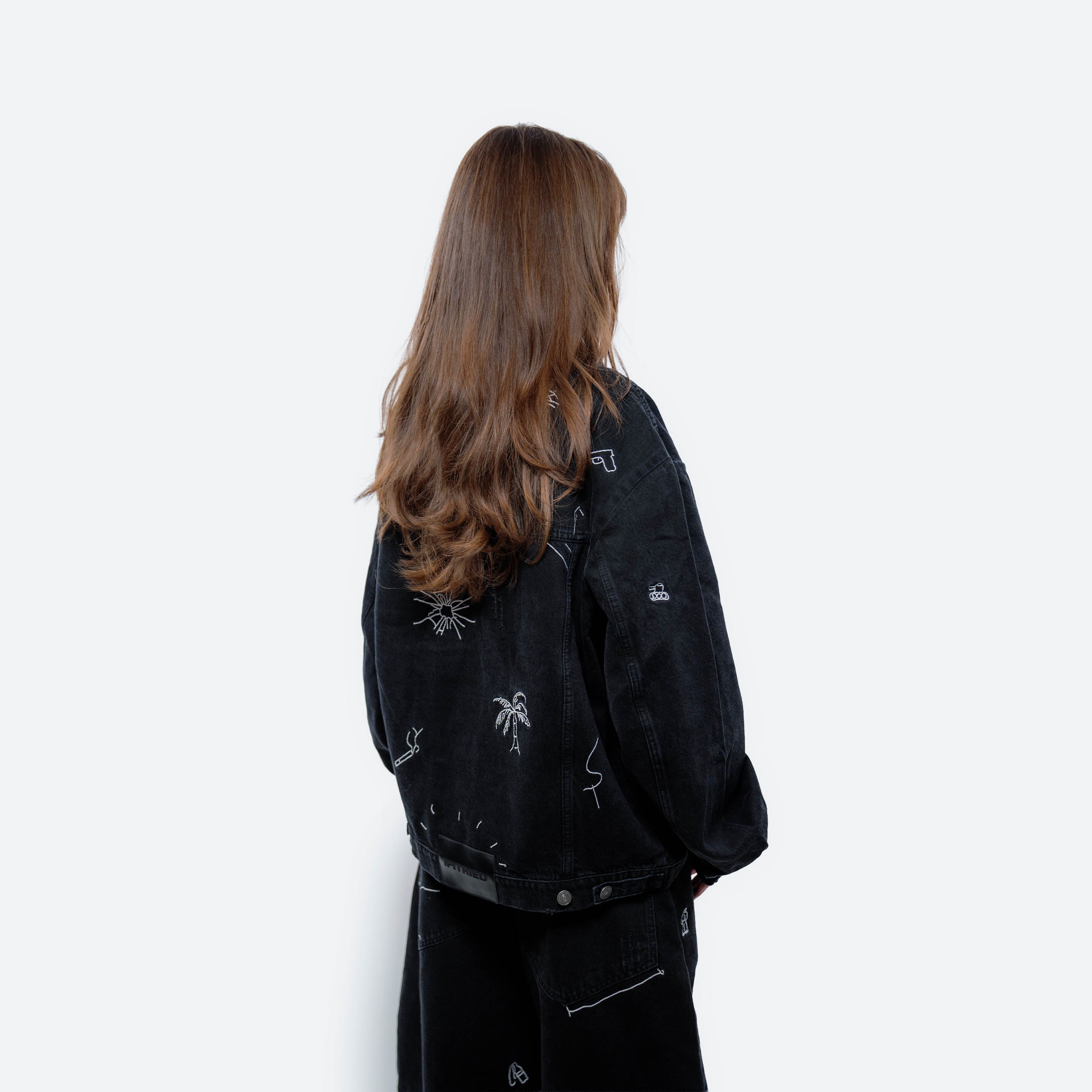 The Embroidered Square Denim Jacket