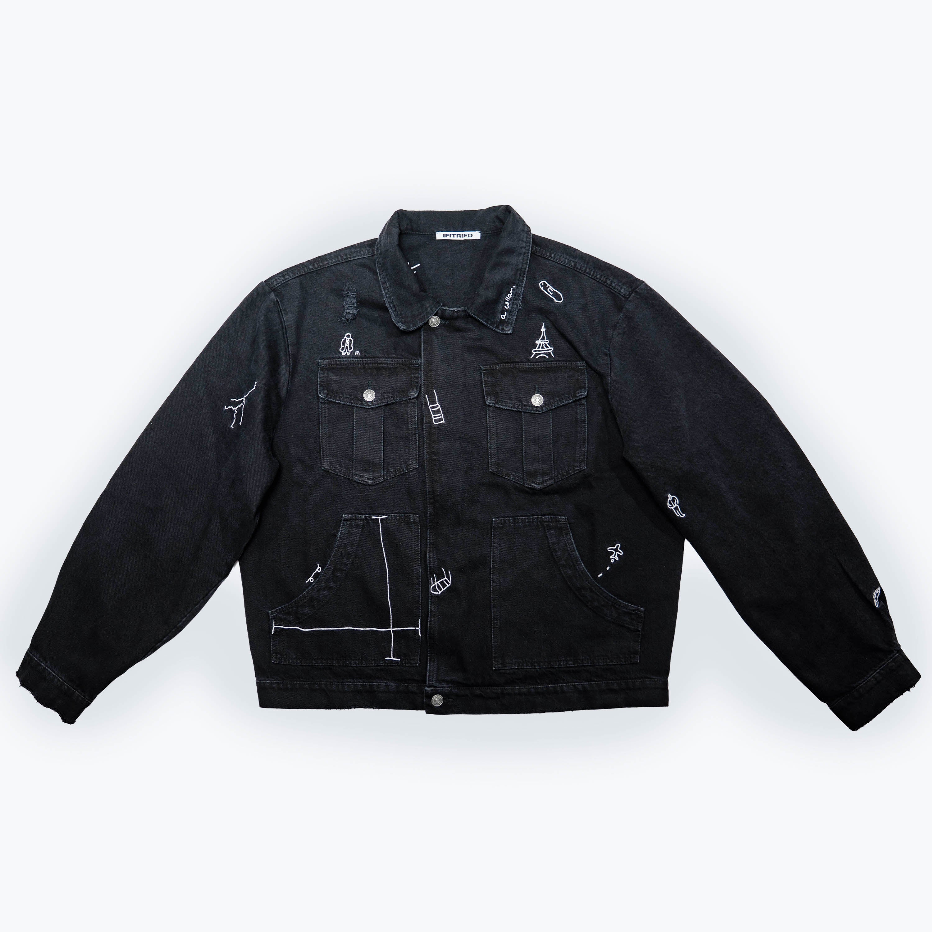 The Embroidered Square Denim Jacket